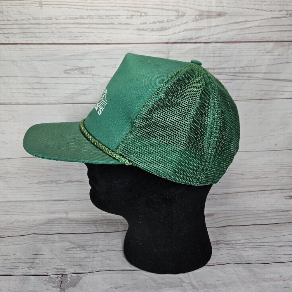Vintage Otto Cap Mesh Rope Hat Lumbermen's Hat Green Snapback - Picture 3 of 7